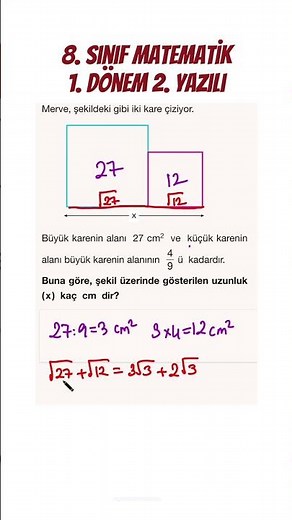 8th Grade Mathematics 1st Term 2nd Written Exam 💯 #3