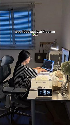 4 AM Productive Study Vlog | Day 11/90 Challenge