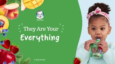 Gerber Stage 2 Baby Food, Organic Apple Zucchini Spinach Strawberry Puree, 3.5 oz Pouch​