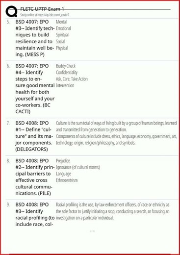 Fletc Uptp Exam 1 Updated Actual Exam With Correct Solutions video