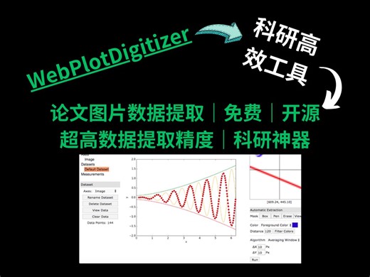 【高效科研工具】还在为论文图片数据提取而烦恼？一个超好用的开源免费工具（WebPlotDigitizer）完爆论文图片高精度数据提取