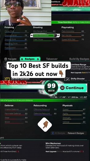 BEST SF Builds in NBA 2K26! (Small forward Build Guide)