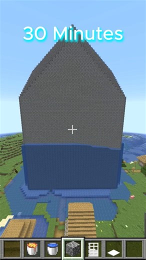 Minecraft Cobblestone Tower #shorts