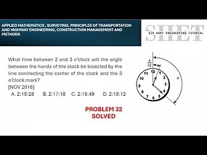 MSTC Refresher 32: Angle Between Hour and Minute Hand is Bisected (Clock Problem)
