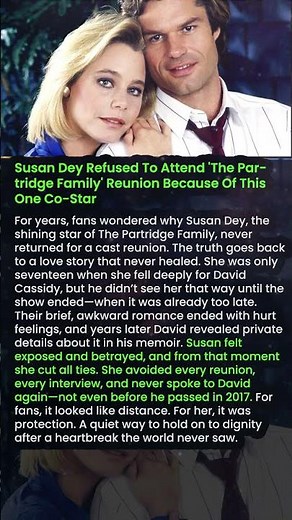 Susan Dey Refused To Attend 'The Partridge Family' Reunion Because Of This One Co Star #shorts