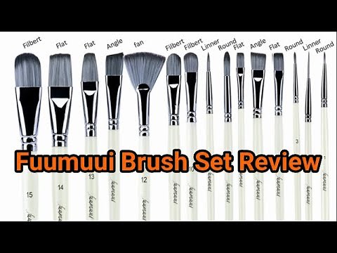 Fuumuui Brush Set Review - Best Brushes on a Budget - Watercolour, Gouache, Acrylic, Oil Paint