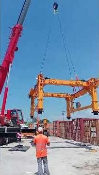 45 Ton Straddle Carrier Field Installation | Cuba Customer Project #straddlecarrier #machinetranspor