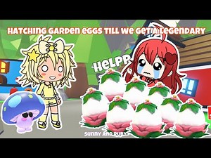 Hatching GARDEN EGGS Till We Get A LEGENDARY!!! Sunny and ruby Adopt Me!