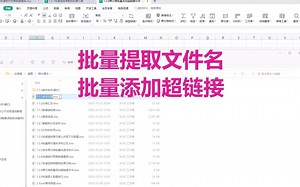 批量提取文件名批量添加超链接技巧