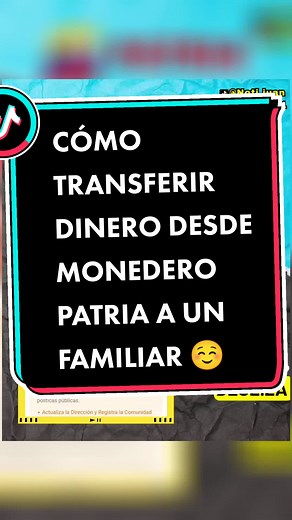 Cómo Transferir Dinero Desde Monedero Patria A Un Familiar Solo son los pasos. #noticiasvzla #noticiasvenezuela #noticias #sistemapatria #notijuanve #noticiasrapidas #venezuela🇻🇪 #noti_juan #noticiastiktok #noticiasen1minuto