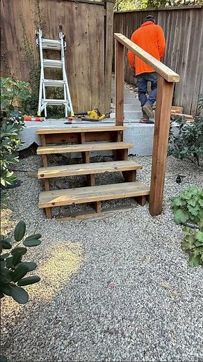 Deck repair/step /landing/stain and over deck application.