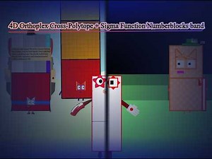 4D Orthoplex Cross-Polytope + Sigma Function Numberblocks band