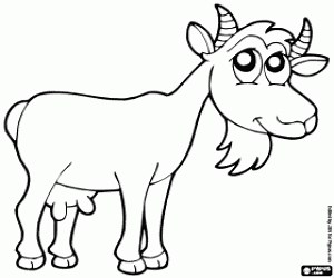 Goat coloring page printable game