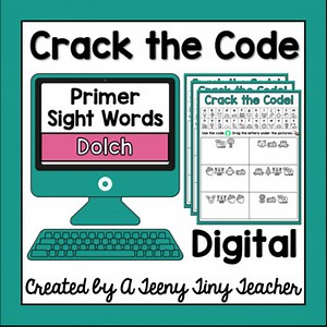 Crack the Code Primer Sight Words - Distance Learning