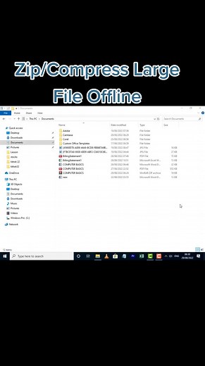 How to Zip/Compress Large Files Offline