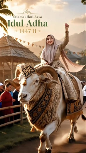 #capcut #capcutpioneer Selamat Hari Raya Qurban, gunakan template di pojok kiri bawah untuk membuat foto dengan efek Hari Raya Qurban yang sama pada video dengan satu klik 🥳🎼 ai foto idul adha, ai ucapan selamat hari raya idul adha, ai ucapan selamat hari raya qurban, ai foto berqurban, ai foto menarik kambing, ai poster idul adha, ai poster ber-qurban, ai foto lebaran, ai prompt foto viral dan trend 2026, kata-kata mutiara untuk lebaran idul adha, doa untuk ber-qurban, ai suasana idul adha ae