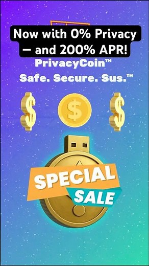Crypto Baby Launches PrivacyCoin™ — Now With 0% Privacy! 😂