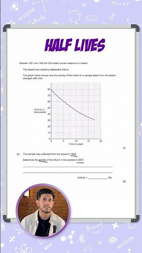 GCSE Physics: Exam Question | Half-Lives
