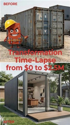 Turning a Rusted Shipping Container into a High-End Luxury Office. Mind-Blowing Transformation