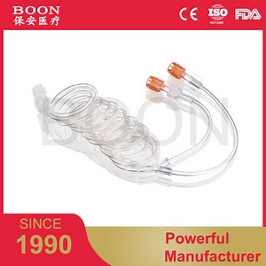 [Hot Item] Boon 350psi 1800mm Popular Coiled Extension Tubing with Luer Lock with Y Connector for CT Injection System
