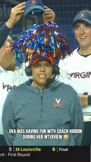 We’re surprised the hats didn’t fall 🤣 #virginia #uva #collegesoftball #ncaasoftball #softball