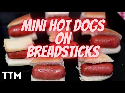 Mini Hot Dogs on Breadsticks Toaster Oven