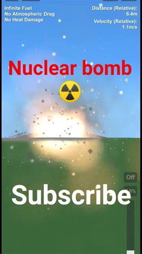 Bomb Drop to military truck 🚚 in sfs #sfs #spaceflightsimulator #sfs2 #sfs1 #military #bomb #shorts