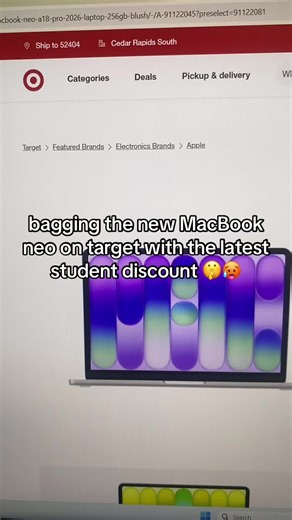 MacBook neo and here’s the best deal I found 🫣 Tutorial is pinned 📌 #fyp #apple #macbookneo #target #macbook