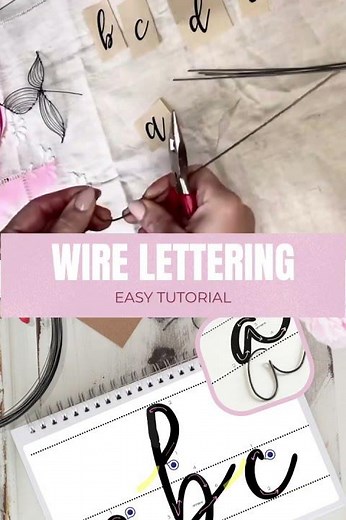 Écrire en fil de fer . gabarit complet. wire lettering