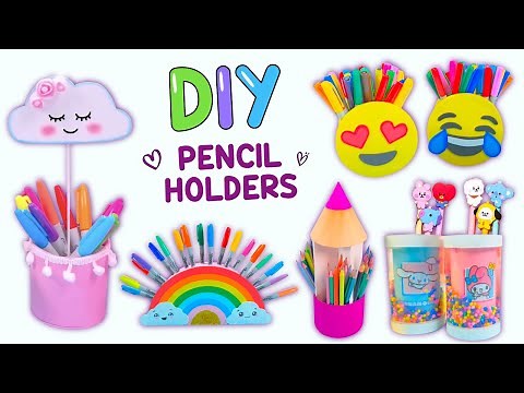 8 DIY PENCIL HOLDER IDEAS - How to make Pencil Holder with waste cardboard