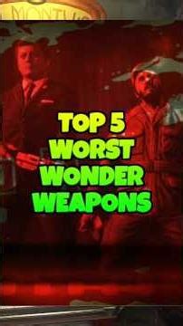TOP 5 WORST WONDER WEAPONS IN CALL OF DUTY ZOMBIES #shorts #callofduty