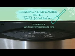 Cleaning a Screwed in Dishwasher Filter. The Maytag QuietSeries 200 #dishwasherclean
