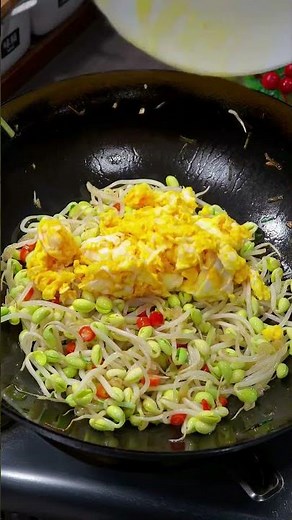 You must try bean sprouts and eggs. #cooking #recipe #food