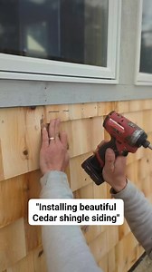 4.7K views · 4 comments | I really do enjoy installing cedar shingle siding! I like how it looks when it's brand new! But if you're going to do cedar shingle siding, then you're going to want to at least stain it or #tools #sponsored #house #ad #fyp #construction #shorts #fblifestyle #DIY #diyprojects #howto | Excellent Laborer | Facebook
