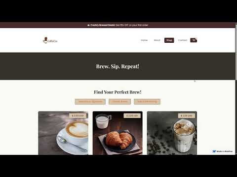 Rocky Romorosa - CoffeCat Ecommerce Website (Created Using Webflow)