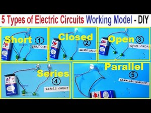 5 types of electric circuits working model - diy - simple physics science projects | DIY pandit