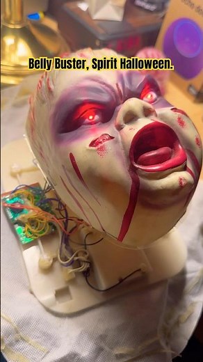How Spirit Halloween animatronics work! Belly Buster, evil birth zombie baby costume prop. #shorts