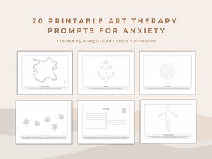 Art Therapy Anxiety Prompts: Coping Worksheets (PDF Download) - Etsy