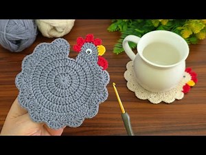 How to Make a Cute Chicken Coaster.Easy Crochet Project.How to? | Step by Step Instructions #crochet