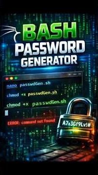 Kali Linux Bash Script for Random Passwords#BashScripting #KaliLinux #Linux