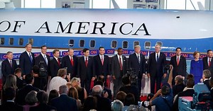 2015 Republican debate: GOP candidates gang up on Donald Trump