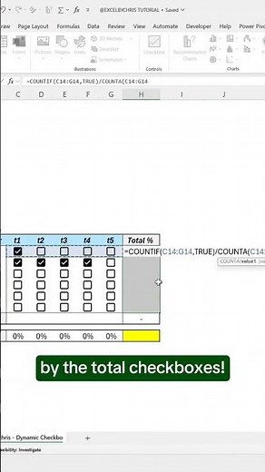 👉 how to create a dynamic checkbox target chart in excel