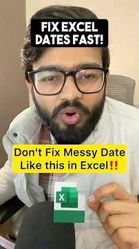 Don't Fix Messy Date like this in Excel‼️Instead Use Amazing Trick #excel #exceltips #shorts