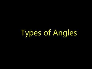 Types of Angles