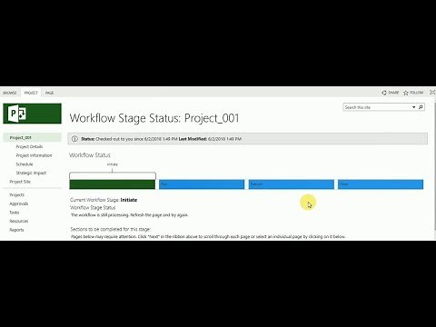 Stage Gate Workflow Demand and Management Workflow SharePoint Designer Project Online tutorial - 12