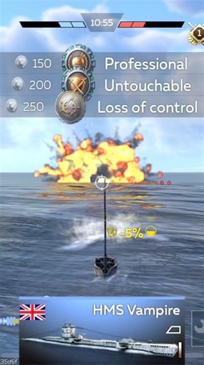 A Submarine at Tier I: HMS Vampire #warthundermobile #warthunder #warthundernaval #gameplay