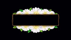 Download An elegant title frame decorated with white flowers for your wedding for free