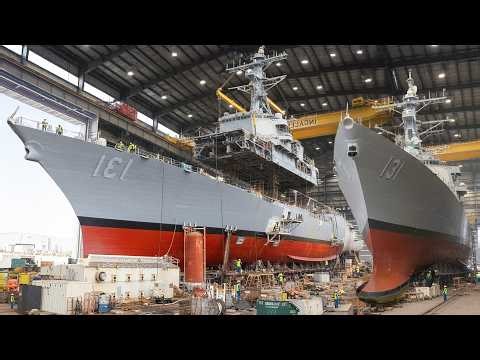 Life Inside Giant Shipyard Building Billions $ Worth of US Navy Destroyers