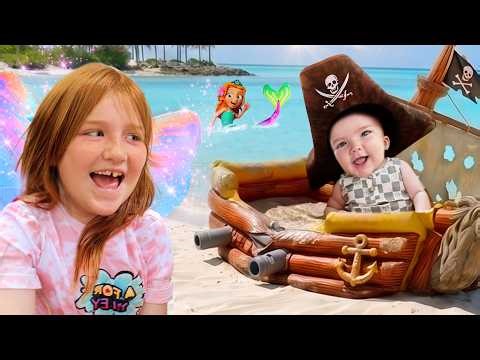 Fairy Adley found a PiRATE BABY!! Mermaid Surprise delivery for the fairies and pirates crazy family