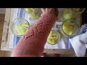 Conserves de courgettes au sterilisateur